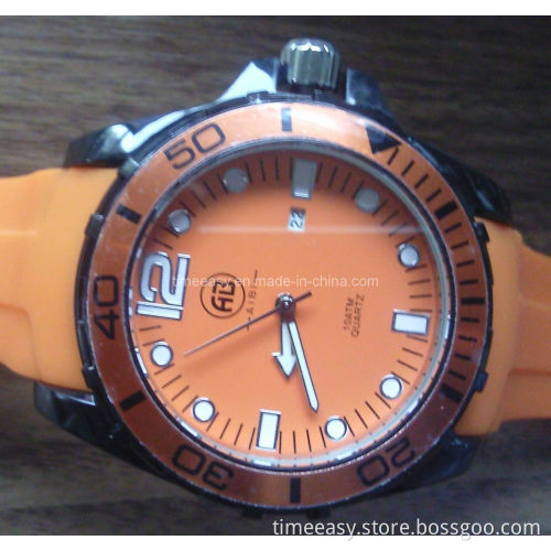 Silicone Wrist Watch Steel Case Quartz Analog Japan Movt